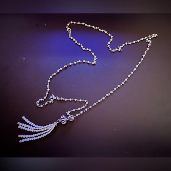 Lagos Pearl Tassel Pendant Necklace - Picture 2 of 2